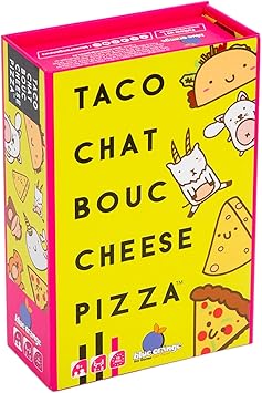 Blue Orange - Taco Chat Bouc Cheese Pizza - Jeu de Société /de Carte/ d'Ambiance et de Rapidité Idéal pour s'Amuser en Famille ou entre Amis en Soirée - De 2 à 8 Joueurs - À Partir de 8 ans