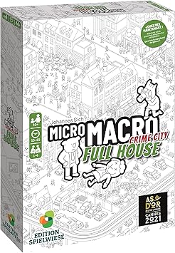 MICRO MACRO : FULL HOUSE - Jeu de société - Jeu d'enquêtes - Pour toute la famille - 10 ans et plus - 1 à 4 joueurs - Version française - observation et déduction - As d'or 2021 (jeu de l’année)