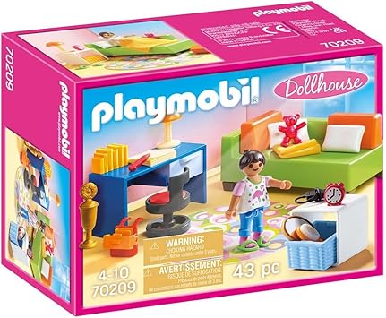 Playmobil 70209 Chambre d'enfant avec canapé-lit - Dollhouse - La Maison Traditionnelle - Chambre d'adolescente - pour aménager la Grande Maison - Dès 4 Ans
