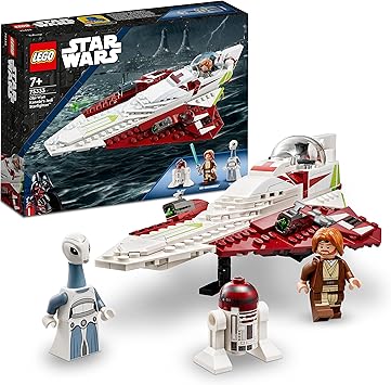 LEGO Star Wars Le Chasseur Jedi d’Obi-Wan Kenobi : Jeu de Construction Star Wars avec Minifigurine Taun We, Figurine Droïde, Sabre Laser, Cadeau Enfants, Filles et Garçons dès 7 Ans 75333