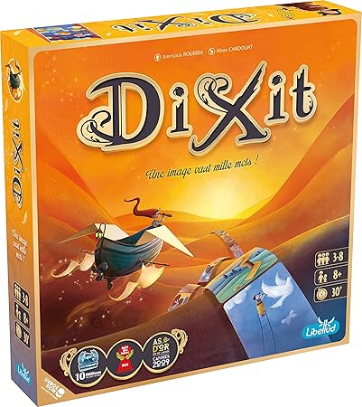 Asmodee - DIXIT - Unbox Now - Une Image Vaut Mille Mots - Jeu de Société Familial & Enfants dès 8 ans - Imagination et Intuition - Jeu de Plateau Créatif - 3 à 8 Joueurs - 30 min - Libellud